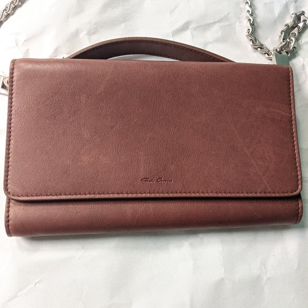 RICK Owens brown leather wallet chain new no tags - Picture 2 of 8